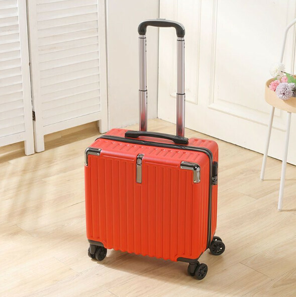 Hot push mini trolley suitcase [18-inch-two-section trolley] [Festival Red]