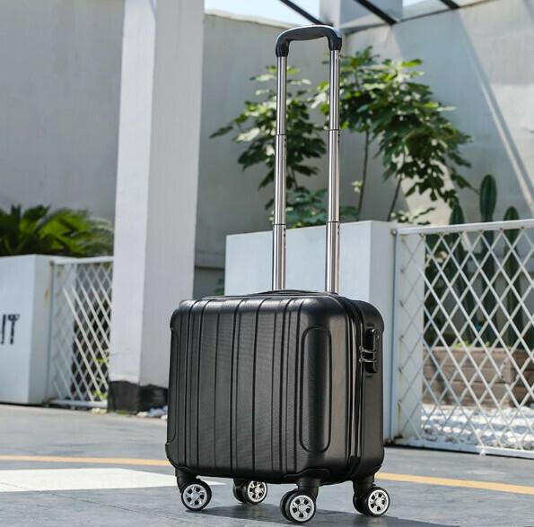 Popular mini trolley suitcase [18 inches - three sections trolley] [atmospheric black]