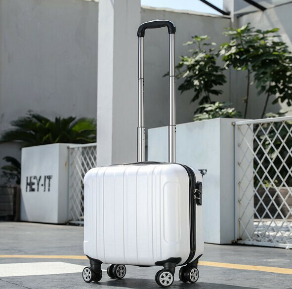 Popular mini trolley suitcase [18-inch-three-section trolley] [cream white]