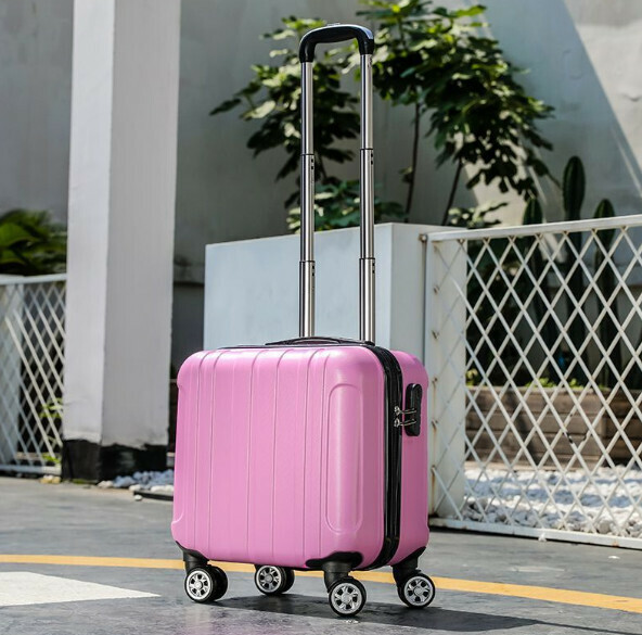 Popular mini trolley suitcase [18-inch-three-section trolley] [Sakura Pink]