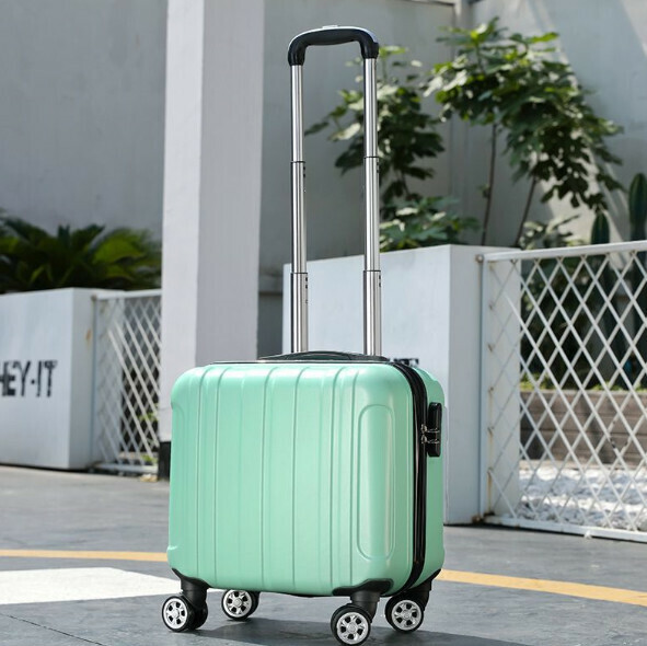 Popular mini trolley suitcase [18-inch-three-section trolley] [mint green]