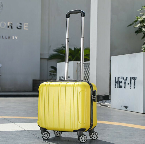 Popular mini trolley suitcase [18 inches - three sections trolley] [lemon yellow]