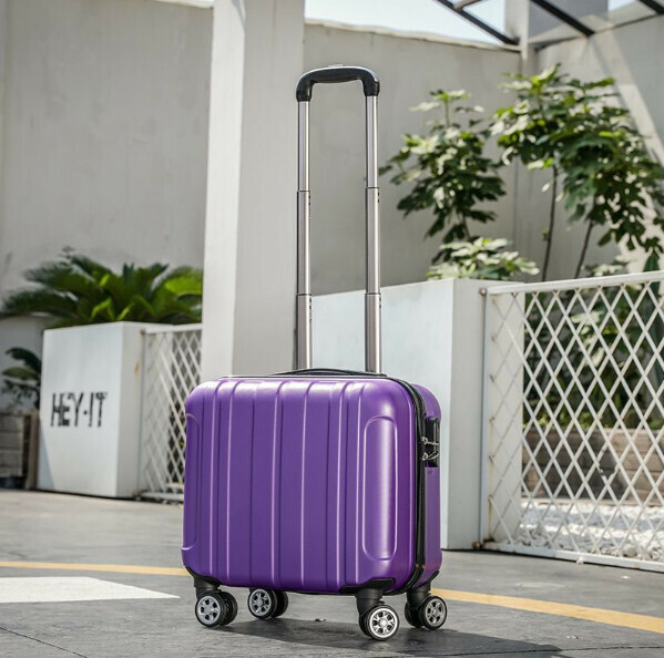 Popular mini trolley suitcase [18 inches - three sections trolley] [dark purple]