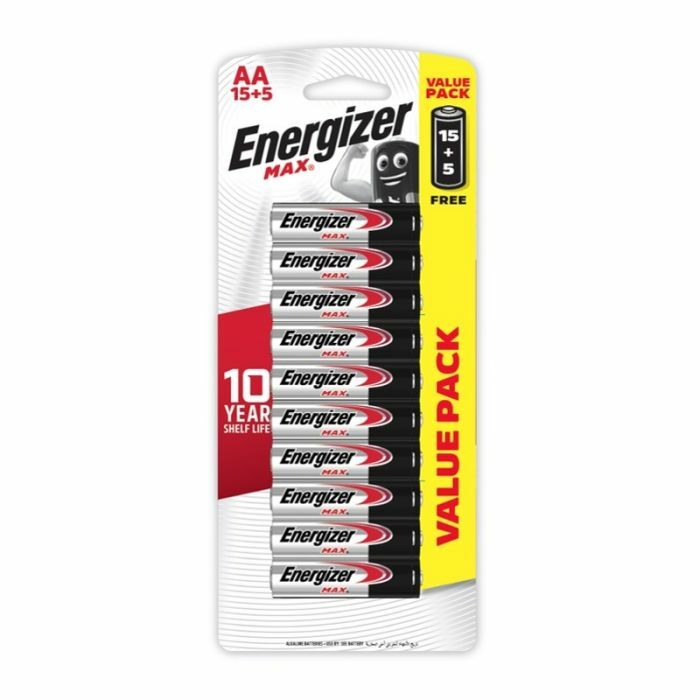 $53.76起🔋勁量 Energizer 3A(AAA) 鹼性電芯 (20粒超值裝)
