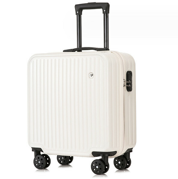 Popular multifunctional suitcase [20 inches] [512 grain white]