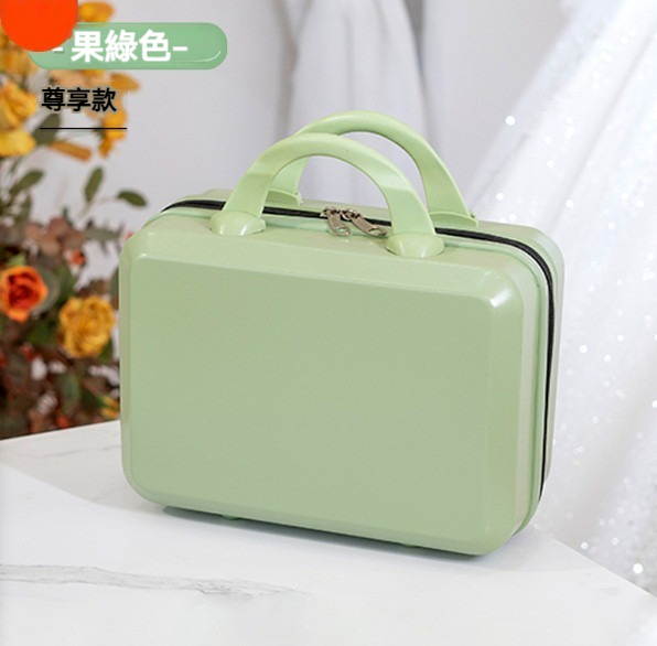 Popular small portable suitcase [15 inches] [Fruit green [Exclusive model]]