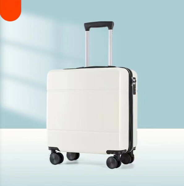 Popular multifunctional suitcase [18 inches] [878 retro style - white]