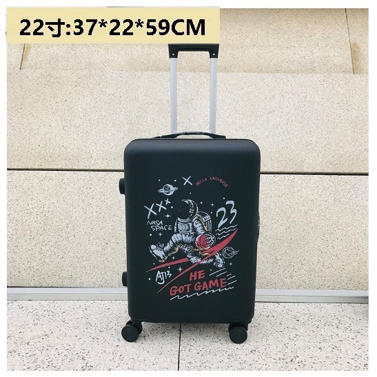 新款萬向輪旅行箱行李箱【太空籃球黑色】（尺碼：22寸:37*22*59CM）