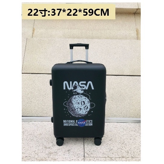 新款萬向輪旅行箱行李箱【太空翱翔黑色】（尺碼：22寸:37*22*59CM）
