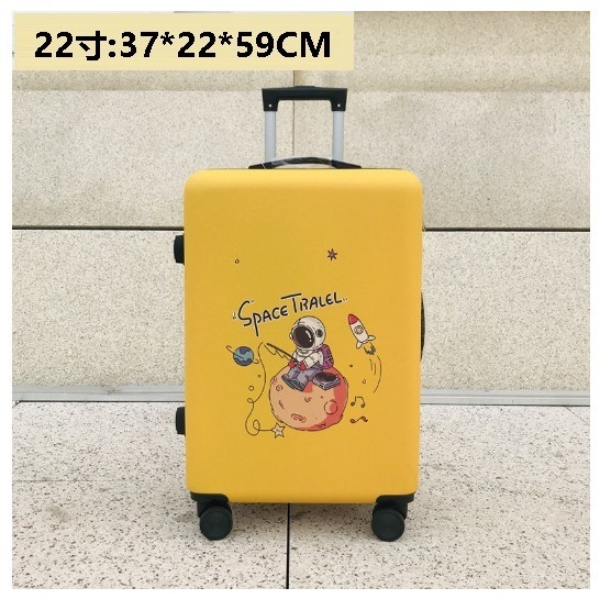 新款萬向輪旅行箱行李箱【太空垂釣黃色】（尺碼：22寸:37*22*59CM）