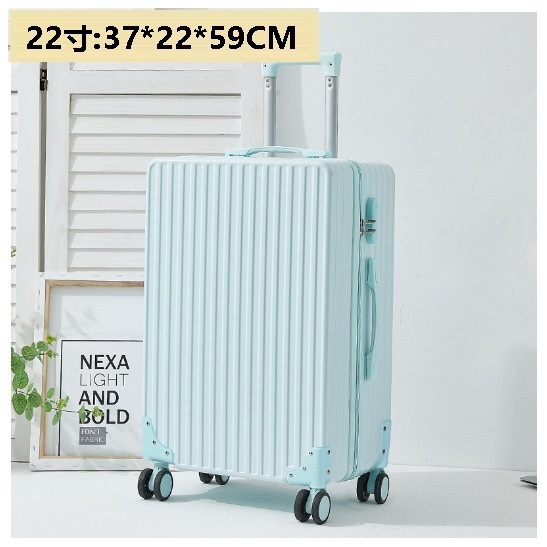 新款萬向輪旅行箱行李箱【薄荷綠】（尺碼：22寸:37*22*59CM）
