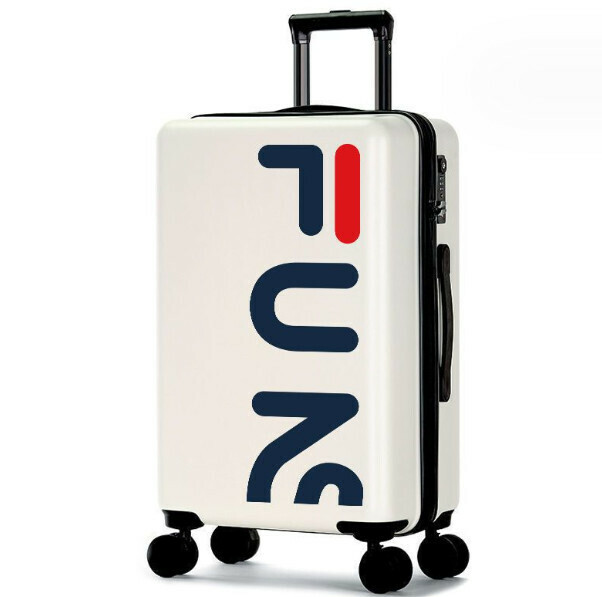 New swivel trolley suitcase [22 inches] [White-FUN]