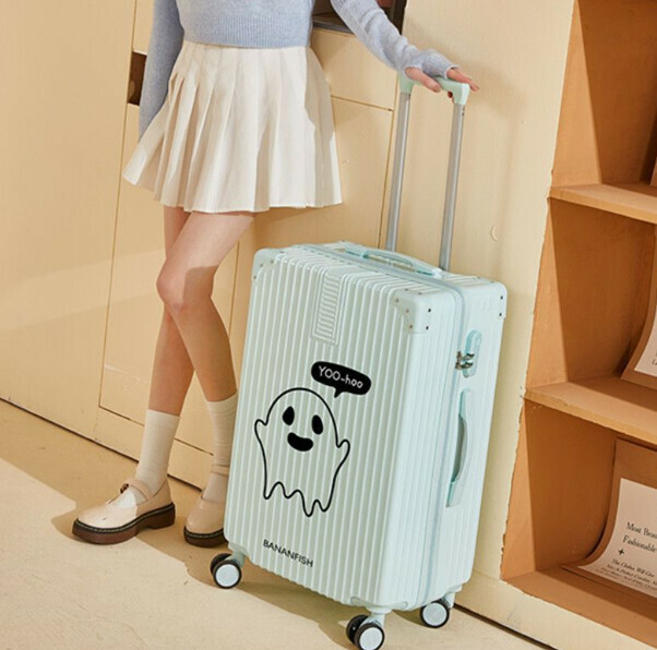 New swivel trolley suitcase [22 inches] [yoo zipper style-mint green]