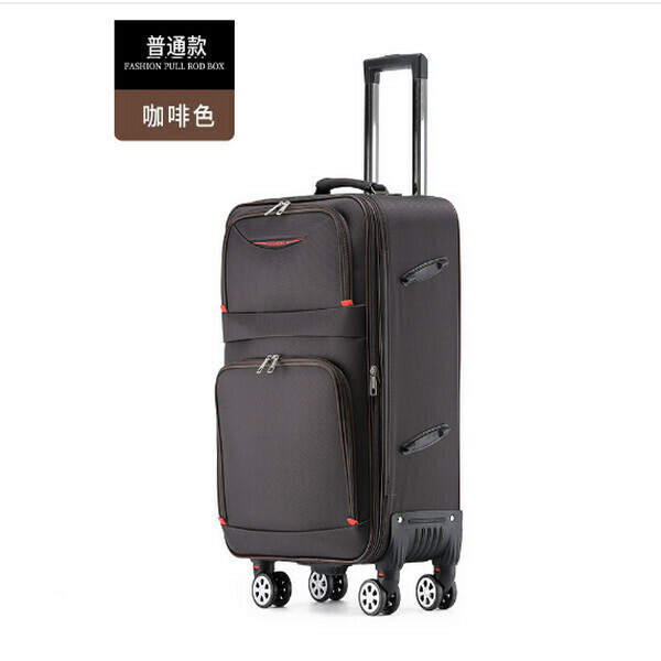Hot selling Oxford cloth suitcase (brown regular model 899 24 inches)