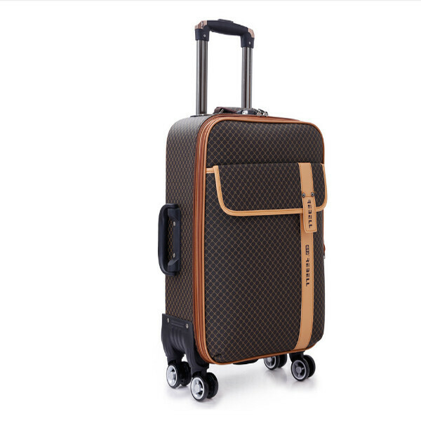 Hot selling Oxford cloth universal wheel password box for men (brown, classic car, 24 inches)