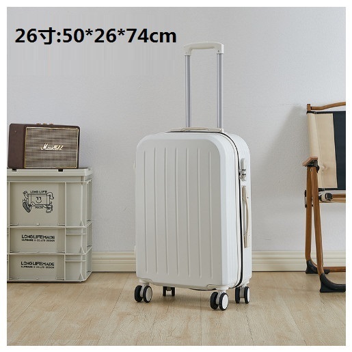 Hot selling suitcase [cereal white] (size: 26 inches: 50*26*74cm)