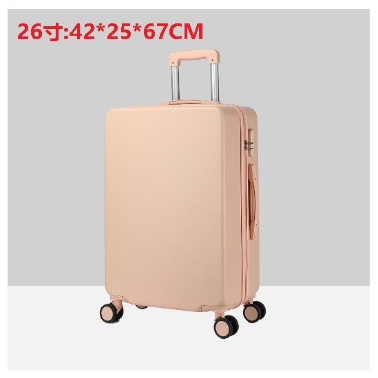Hot selling silent wheel luggage [Cornus powder] (size: 26 inches: 42*25*67CM)
