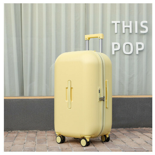 Hot selling suitcase [cheese yellow (free case cover)] (size: 26 inches: 70*40*31CM)