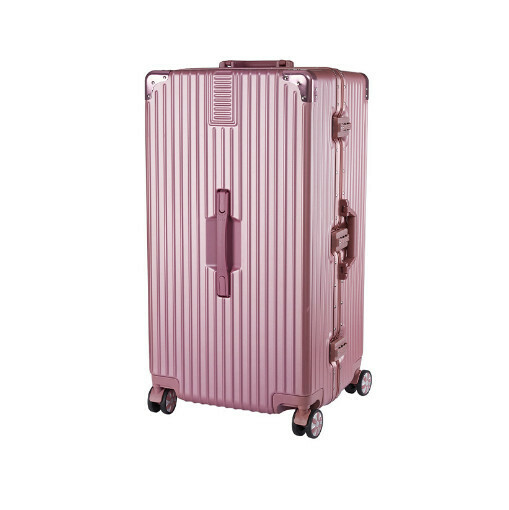 Hot selling suitcase suitcase [large aluminum frame rose gold] (size: 26 inches: 37.5X35X70CM)