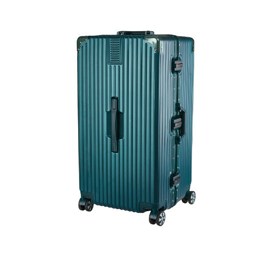 Hot selling suitcase suitcase [large aluminum frame dark green] (size: 26 inches: 37.5X35X70CM)