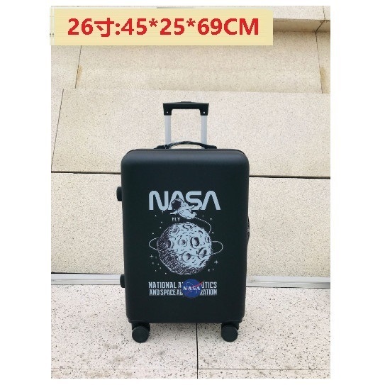 Hot selling spinner suitcase suitcase [space soaring black] (size: 26 inches: 45*25*69CM)
