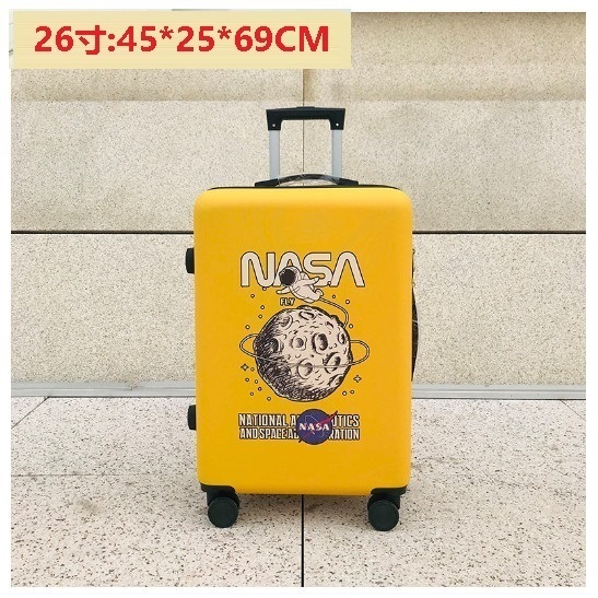 Hot selling spinner suitcase suitcase [space soaring yellow] (size: 26 inches: 45*25*69CM)