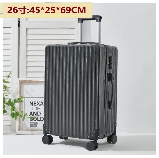 Hot selling spinner suitcase suitcase [retro black] (size: 26 inches: 45*25*69CM)