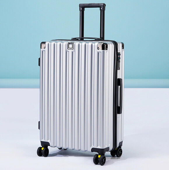 Hot Selling Large Capacity Trolley Luggage [26 Inch] [Zipper Double Layer Explosion-proof Style - Space Silver]