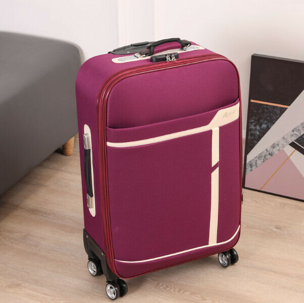 Hot selling Oxford trolley suitcase [26 inches] [Good boy-purple]