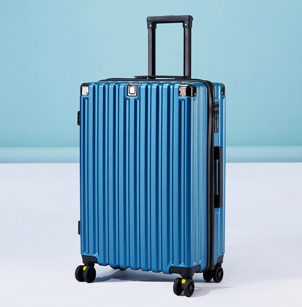 Hot selling large-capacity trolley suitcase [26 inches] [zipper double-layer explosion-proof style-ice blue]