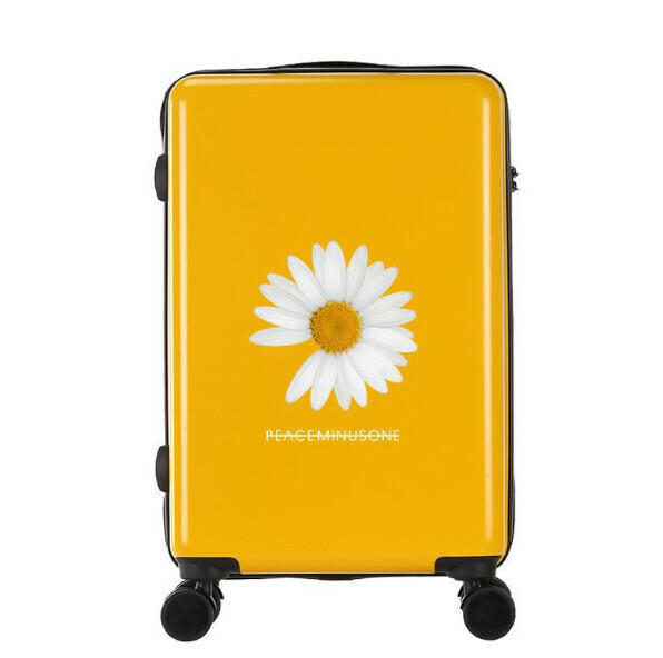 Popular swivel wheel trolley suitcase [26 inches] [yellow-medium daisy]