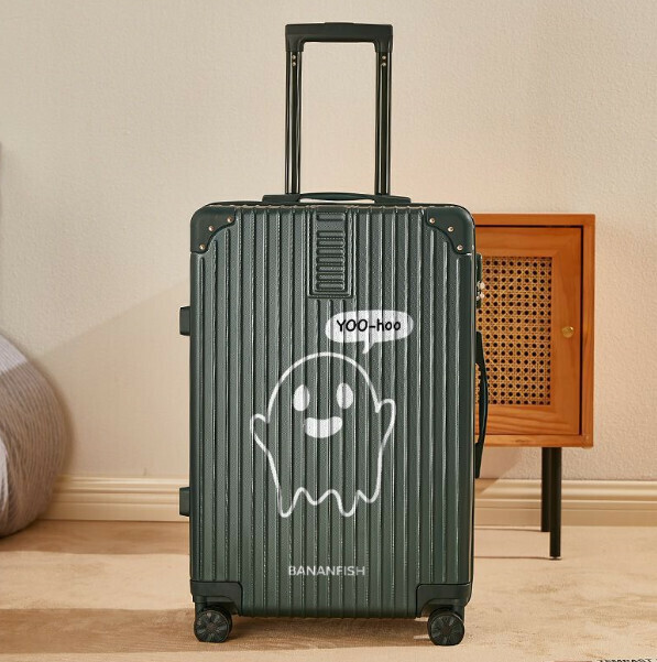 Hot style universal wheel trolley suitcase [26 inches] [yoo zipper style-dark green]