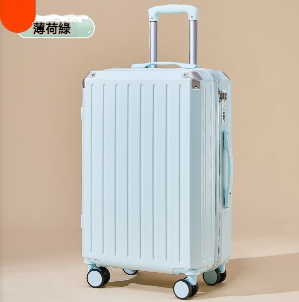 Popular multifunctional suitcase [26 inches] [mint green [metal corners]]