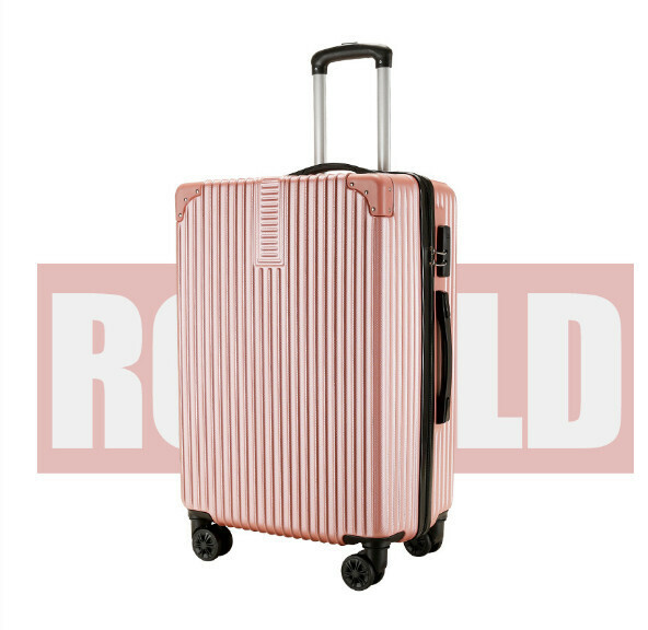 Popular multifunctional suitcase [26 inches] [retro corners 606 rose gold]
