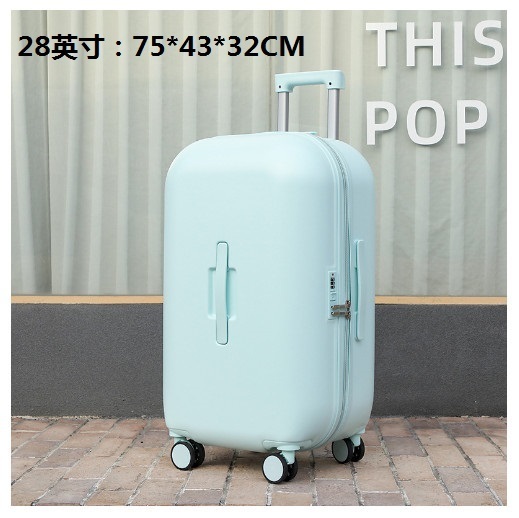 Popular suitcase [mint green (comes with case cover)] (size: 28 inches: 75*43*32CM)