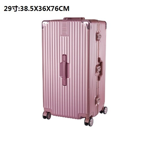 Popular travel suitcase [large aluminum frame rose gold] (size: 29 inches: 38.5X36X76CM)