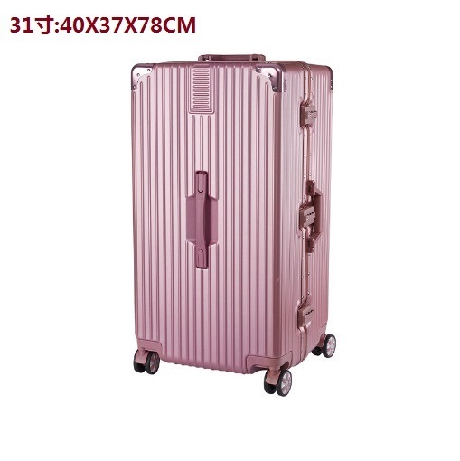 Popular travel suitcase [large aluminum frame rose gold] (size: 31 inches: 40X37X78CM)