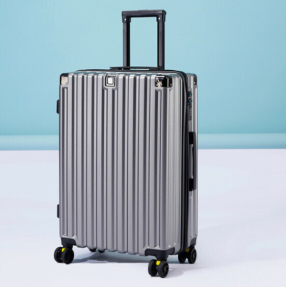 Popular large-capacity trolley suitcase [28 inches] [Zipper double-layer explosion-proof style-dark gray]