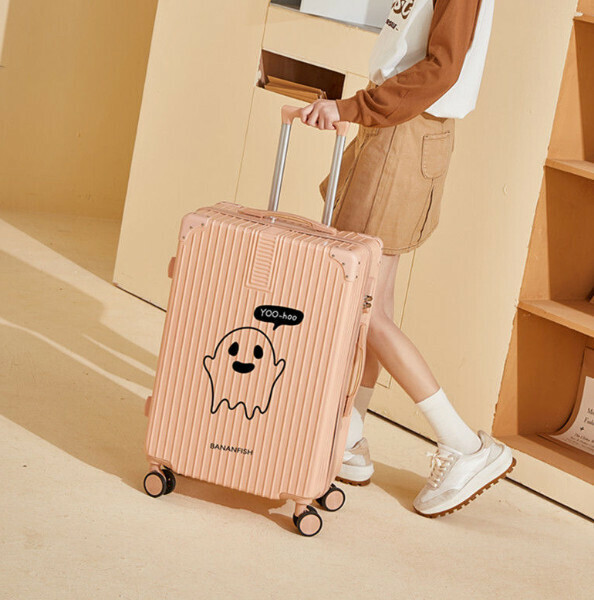 Popular swivel trolley suitcase [28 inches] [yoo zipper style-Cornus powder]