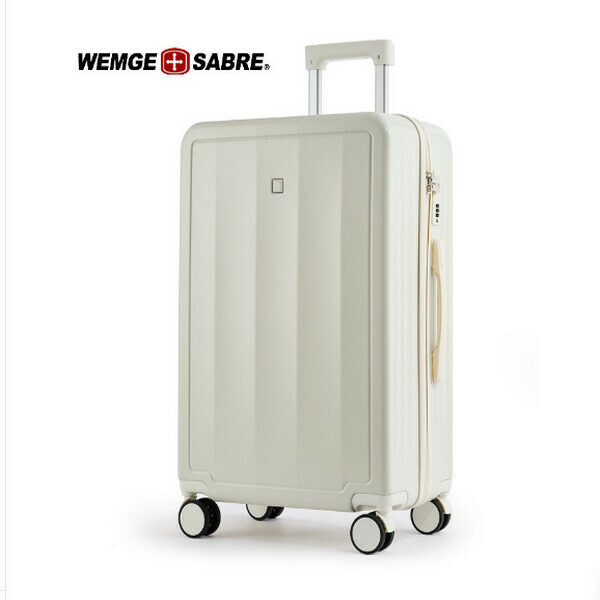 Popular student silent luggage and suitcase (white ivory white 168 28 inches (requires 40% thickening of the checked case shell)