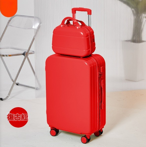 Popular multifunctional suitcase [28 inches] [Multiple and double models - retro red]