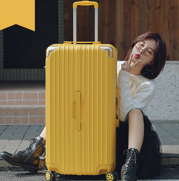 Popular multifunctional suitcase [26 inches] [yellow]