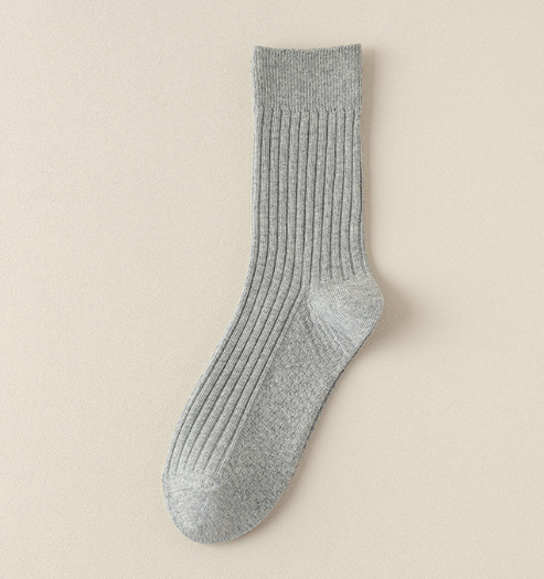 Hot recommendation (pack of 3 pairs) men's hand-sewn boneless double needle socks (light gray) (one size fits all)