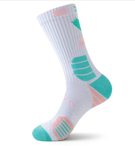 Hot Recommended Thickened Anti-Slip Men's Sports Socks (Heel Green) (One Size)