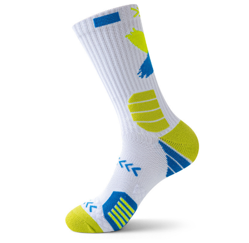 Hot recommended thickened non-slip men's sports socks (yellow heel) (one size fits all)