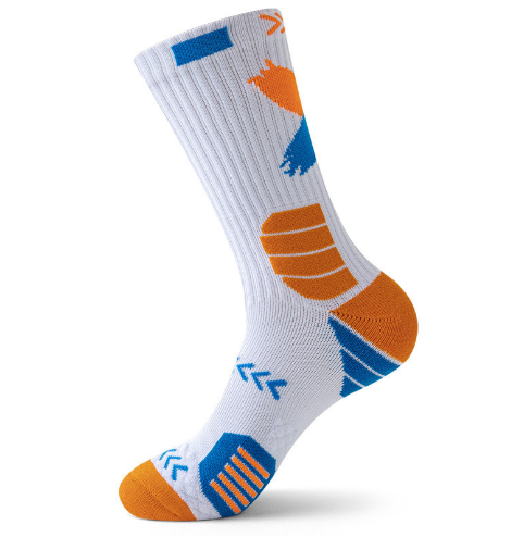 Hot Recommended Thickened Non-Slip Men's Sports Socks (Orange Heel) (One Size)