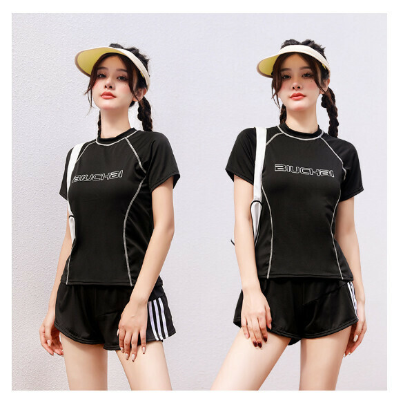 熱推分體泳衣【S-XL】【黑色條紋028440】 (下單後聯絡客服確認發貨尺碼) 