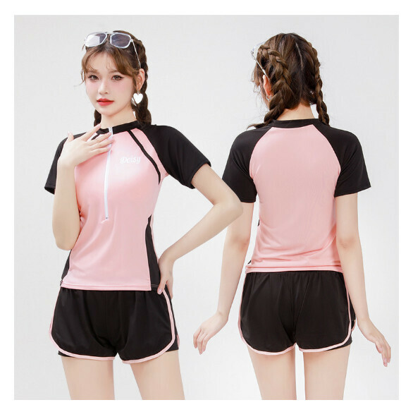 熱推分體泳衣【S-XL】【粉色028443】 (下單後聯絡客服確認發貨尺碼) 