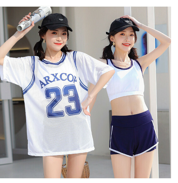 熱推分体式游泳衣【M-XL】【藏青【數碼印刷】】 (下單後聯絡客服確認發貨尺碼) 