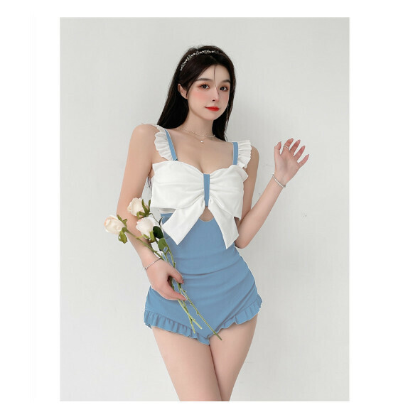 熱推連體游泳衣【S-XL】【天藍色】 (下單後聯絡客服確認發貨尺碼) 